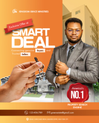 Оранжевый Real Estate Promotion Instagram Portrait Template