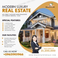 Orange Real Estate Review Instagram Template Square (1:1)