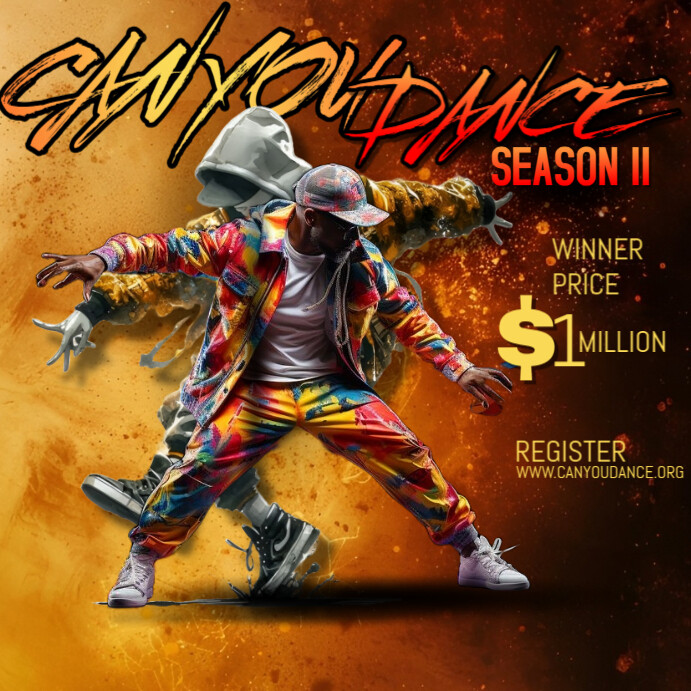 Copy of Orange/Red Maximalist Dance Challenge Competition Instagram ...