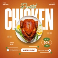 Orange Roasted Chicken Special Square (1:1) template