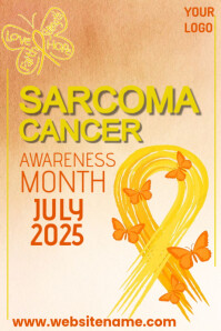 Orange  Sarcoma Cancer Awareness Month  Poster template