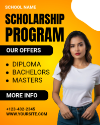 Orange Scholarship Program Instagram Portrait template