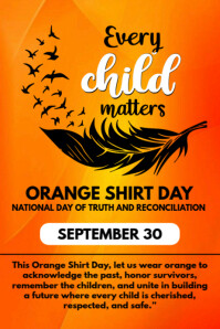 Orange Orange Shirt Day Plakat Template