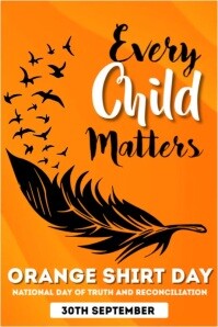 Orange Shirt Day Poster template