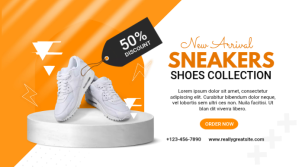 Bianco Sneakers Shoes Collection Digitalt display Template
