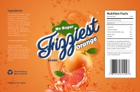 Orange soda bottle label template