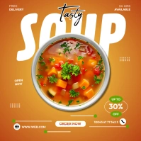 Orange Soup Design Instagram Post template