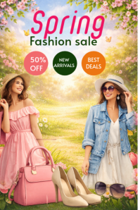 Spring Fashion Promotion Template | PosterMyWall