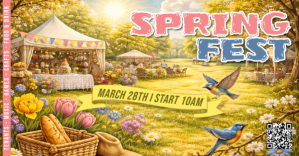 Orange Spring Festival Facebook Event Cover template