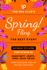 Spring Fling Poster Template | PosterMyWall