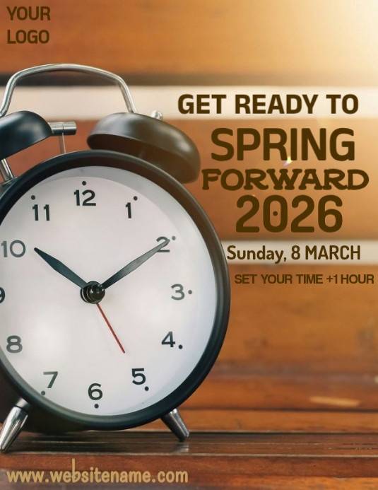 Daylight Saving Time Reminder Template | PosterMyWall