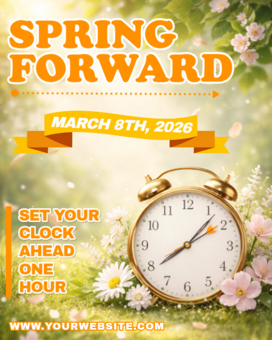 Daylight Saving Reminder Template | PosterMyWall