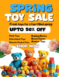 Orange Spring Toy Sale Flyer (us Letter) template