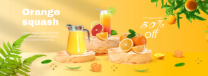Orange Orange Squash Promotion Facebook Cover Photo Template