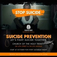 Orange Suicide Prevention Social Media Post Square (1:1) template