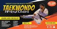 Orange Taekwondo Classes Facebook Post Templa template