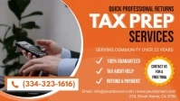 Orange Tax Preperation Service Facebook Header Facebook-covervideo (16:9) template