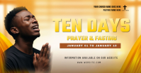 Orange  Ten Days Prayer And Festing Facebook Shared Image template