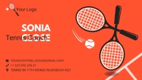 Orange Tennis Coach Business Card template