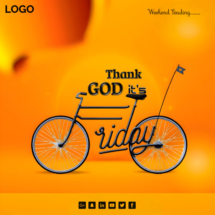 Orange Tgif Instagram Post Template PosterMyWall orange-tgif-instagram-post-template-postermywall