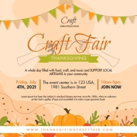 Orange Thanksgiving Craft Fair Instagram Post template