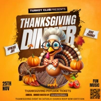 Orange Thanksgiving Instagram Post Instagram Post Instagram-Beitrag template