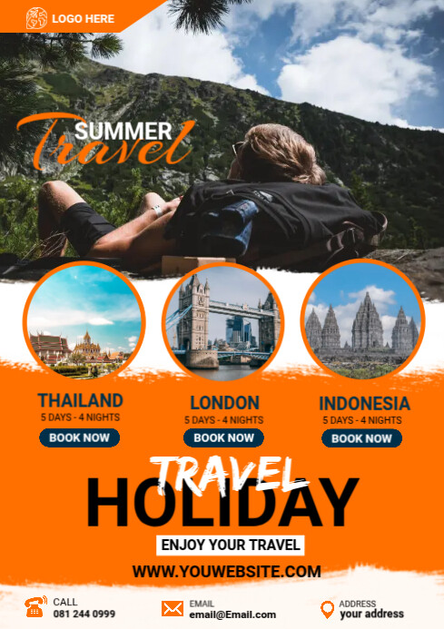 Copy of Orange Travel Template | PosterMyWall