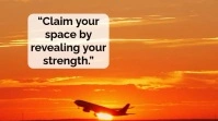 Orange Typographic Inspirational Showing Off Quotes  Digital Display (16:9) template