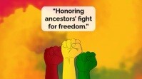 Orange Typographic Juneteenth Celebration Quotes  Digital Display (16:9) template