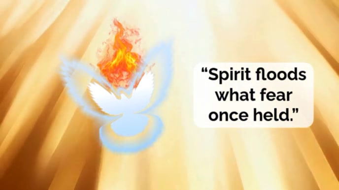 Orange Typographic Pentecost Inspiration Quotes  Digital Display (16:9) template