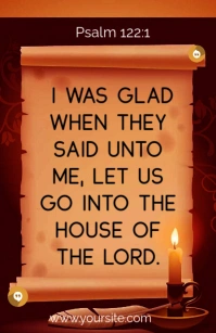 Orange Typographic Scripture Quotes Half Page Wide template