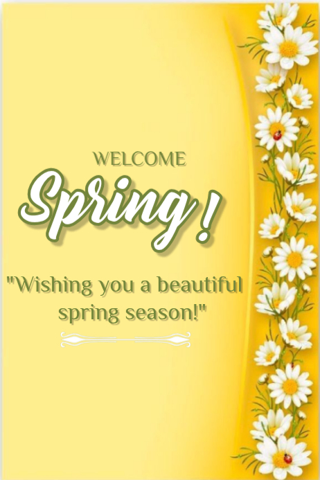 Welcome Spring R Poster Orange Typographic Spring Welcome Poster Template | PosterMyWall