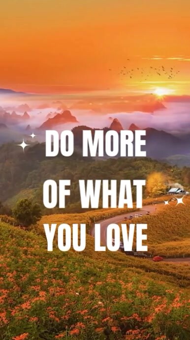 Orange Typographic Sunset Motivation Youtube Short template