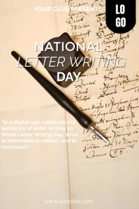 World letter writing day design Template | PosterMyWall