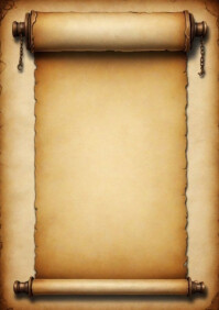 Orange Vintage Bible Scroll Template A4