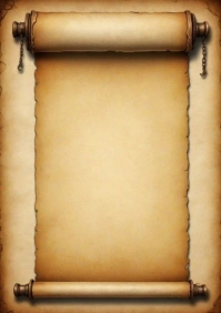 Orange Vintage Bible Scroll Template A4