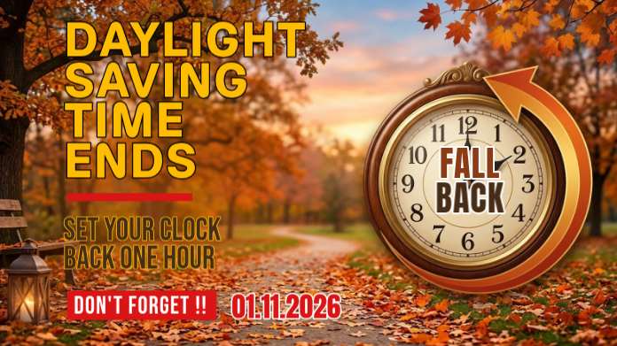 Orange Vintage Daylight Saving Time Reminder Twitter Post Template ...