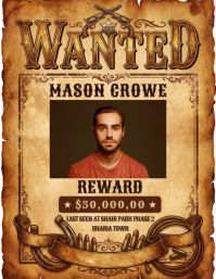 Brown Wanted Poster ใบปลิว Template