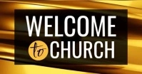 Orange Vintage Welcome To Church Template  Facebook Event Cover