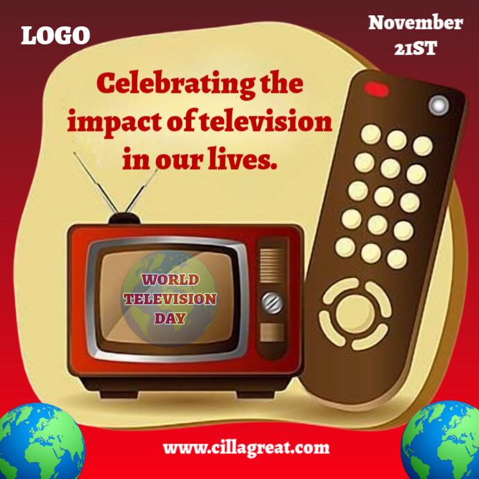 Copy of Orange Vintage World Television Day Instagram Post | PosterMyWall