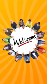 Orange Welcome Instagram Reel template