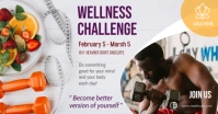 Orange Wellness Challenge Facebook Post Templ template