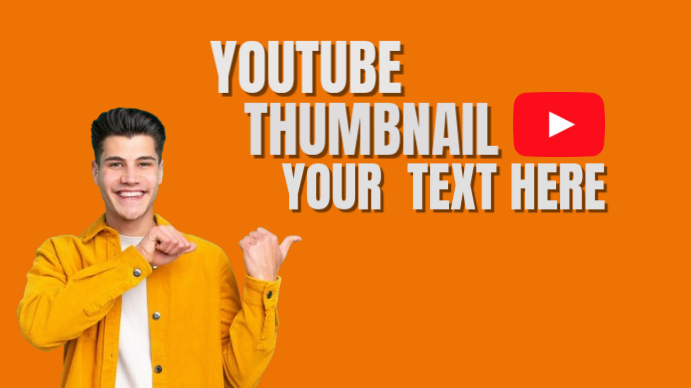 Orange YouTube Thumbnail YouTube Thumbnail Template | PosterMyWall