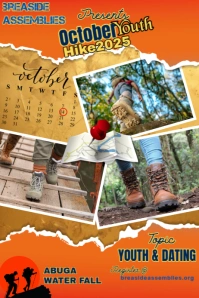 OrangeMaximalist Hike Poster Affiche template