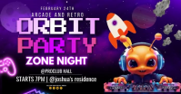 Orbit Party Zone Night Poster Gedeelde afbeelding op Facebook template