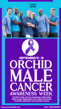 Orchid Male Cancer Awareness Week Instagram Story template