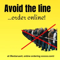 Order ahead, Instagram Post template