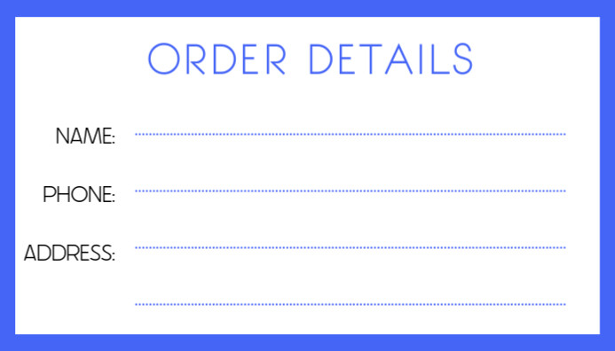 Copy of Order Details sticker design | PosterMyWall