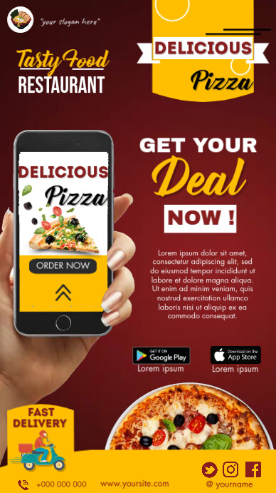 Order Food Online Menu Template | PosterMyWall