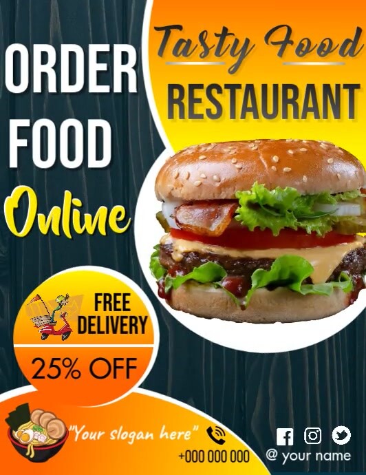Order food online/ Restaurant menu Template | PosterMyWall